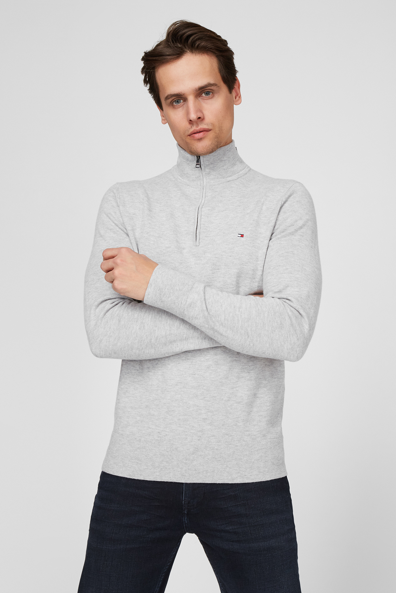 Мужская серая шерстяная кофта Серый XXL Tommy Hilfiger MW0MW15770 Мужская серая шерстяная кофта Серый XXL Tommy Hilfiger MW0MW15770