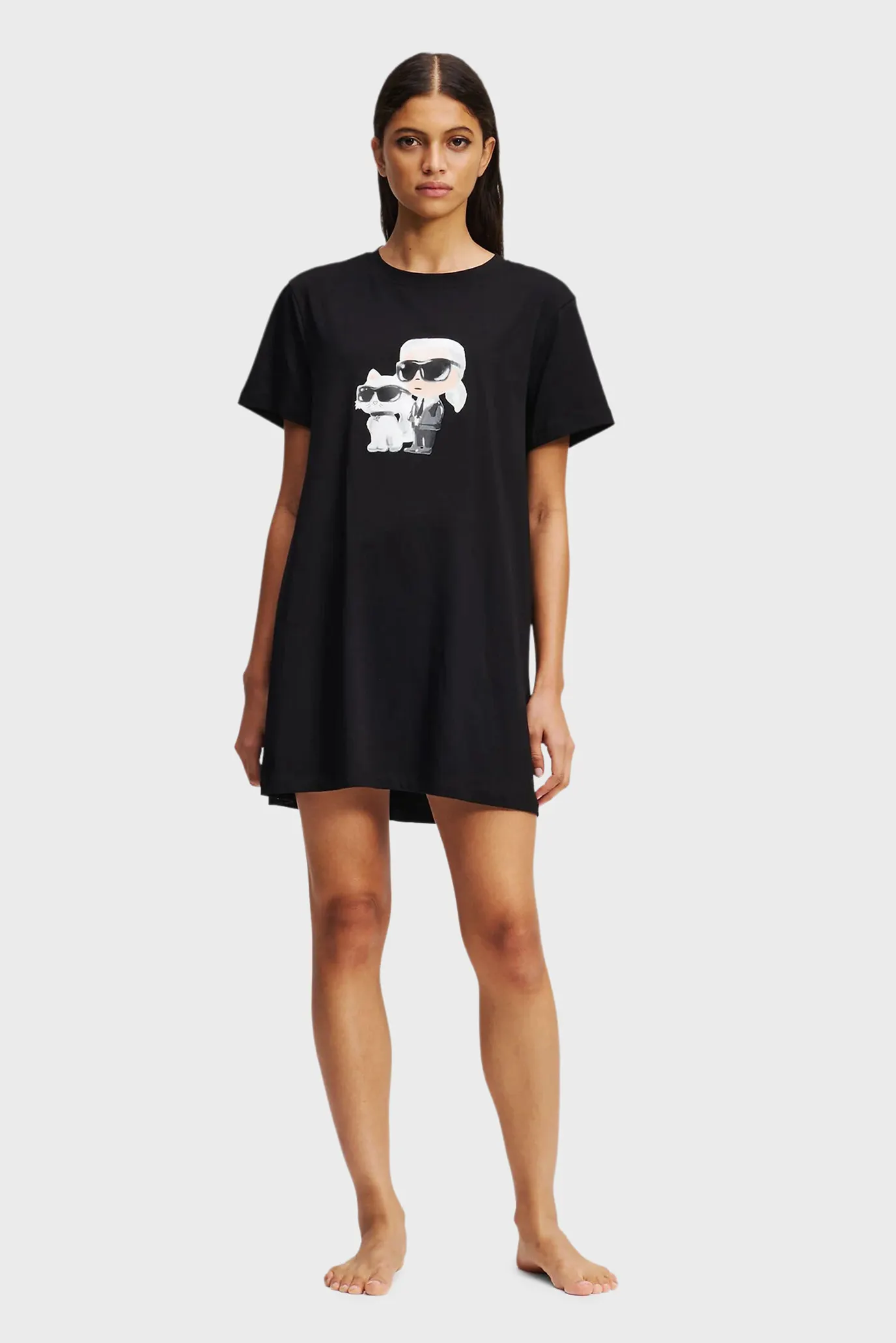 Жіноча чорна нічна сорочка IKON 1