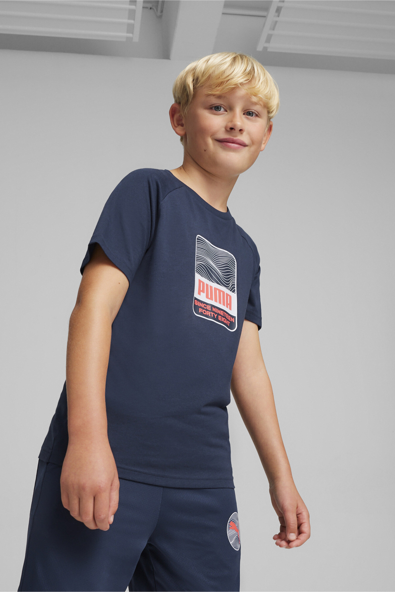 Детская темно-синяя футболка ACTIVE SPORTS Youth Graphic Tee 1