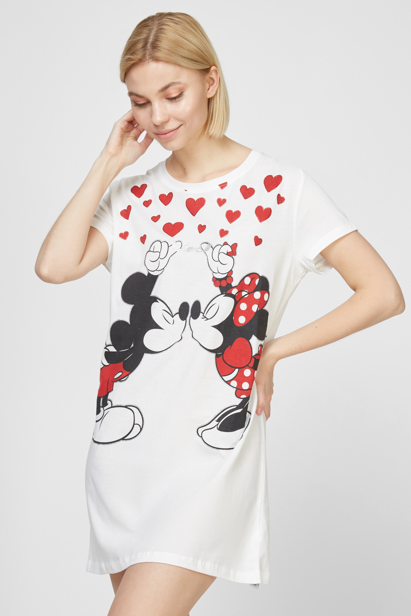Жіноча біла нічна сорочка Maxi Mickey Mouse® 1