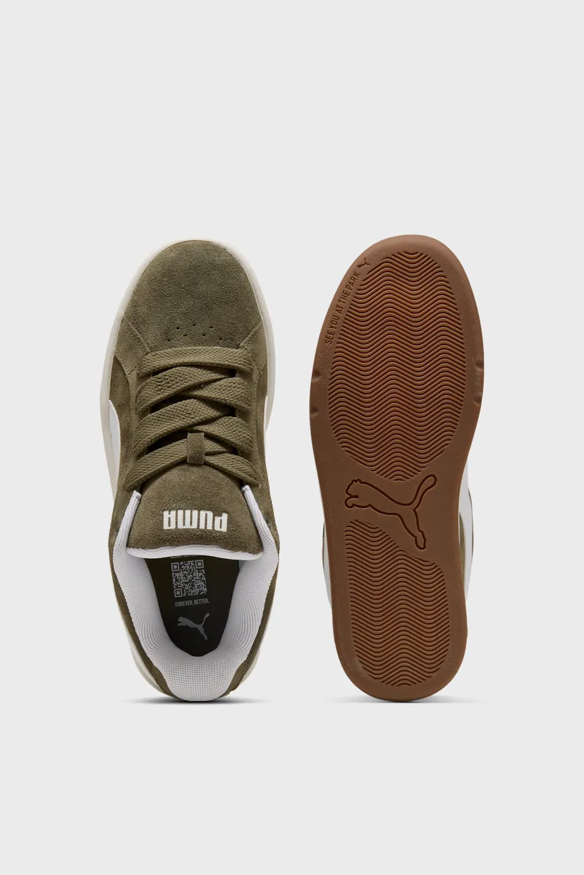 Оливковые замшевые сникерсы Park LIfestyle Easy Suede Sneakers Unisex 4