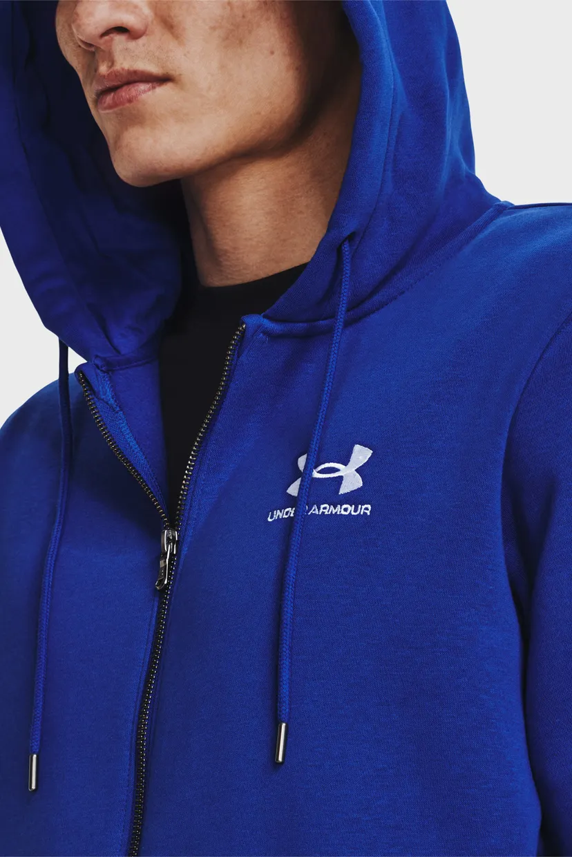 Чоловіче синє худі UA Essential Fleece FZ 4