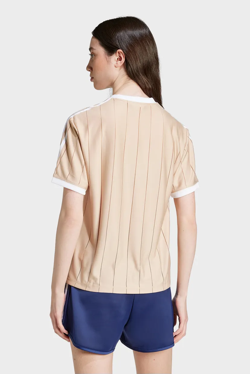 Жіноча бежева футболка Adicolor 3-Stripes Pinstripe 3