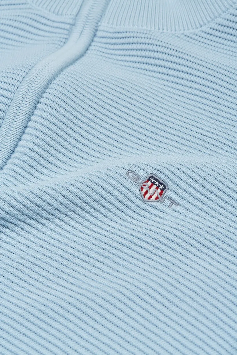 Чоловічий блакитний кардиган TEXTURED COTTON FULL ZIP 4