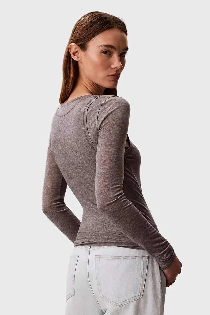 Жіночий сірий лонгслів FEMININE 5