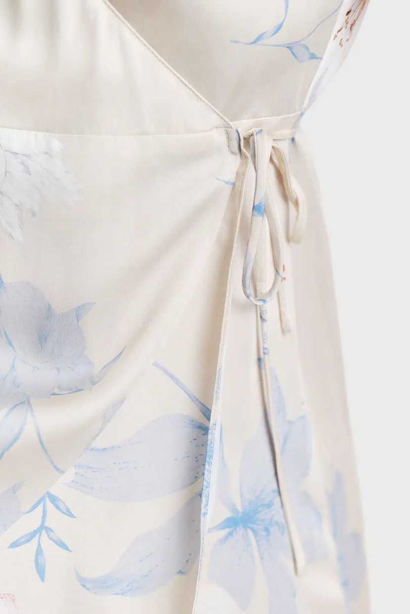 Жіноча біла сукня з візерунком FLORAL PRINT WRAP SS FRILL DRESS 5