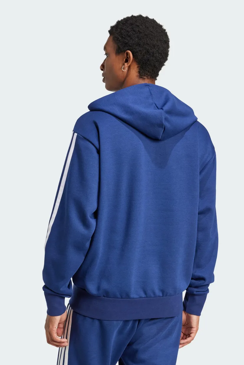 Чоловіче синє худі Essentials 3-Stripes Fleece 3