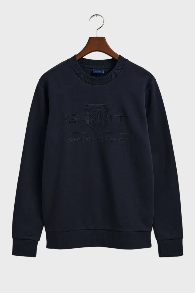 Чоловічий темно-синій світшот REG TONAL SHIELD C-NECK 6
