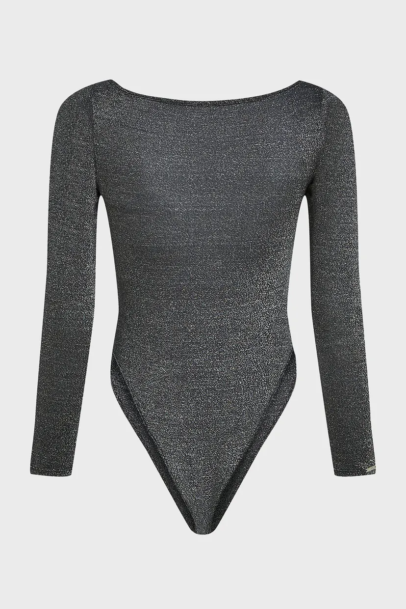 Женское темно-серое боди signature lurex 6