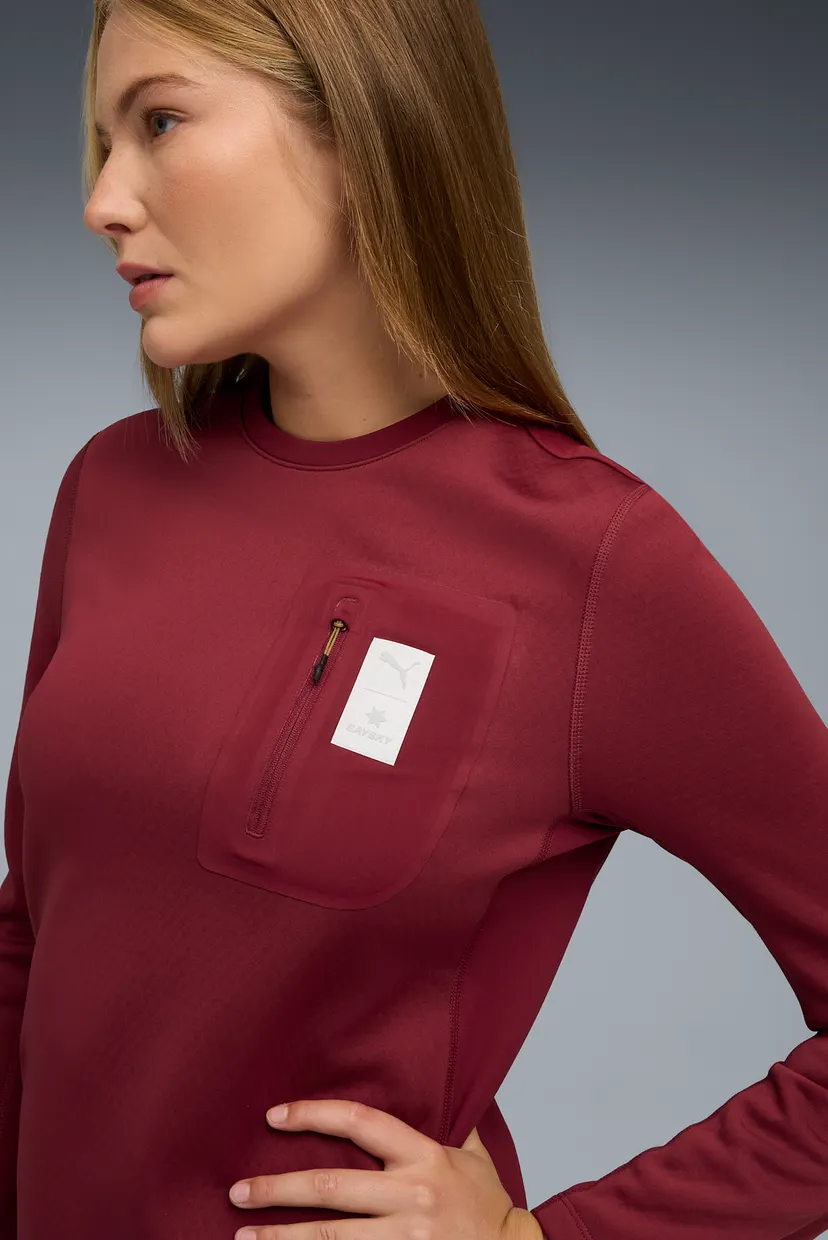 Женский бордовый лонгслив PUMA x SAYSKY Longsleeve Tee Women 4