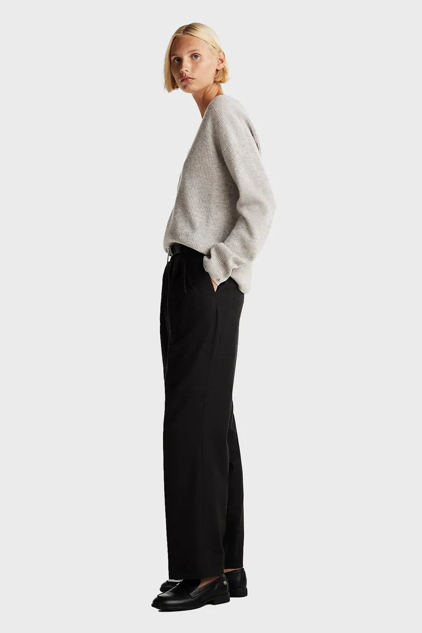 Жіночі чорні вовняні брюки SOFT WOOL MIX RELAXED STR 4