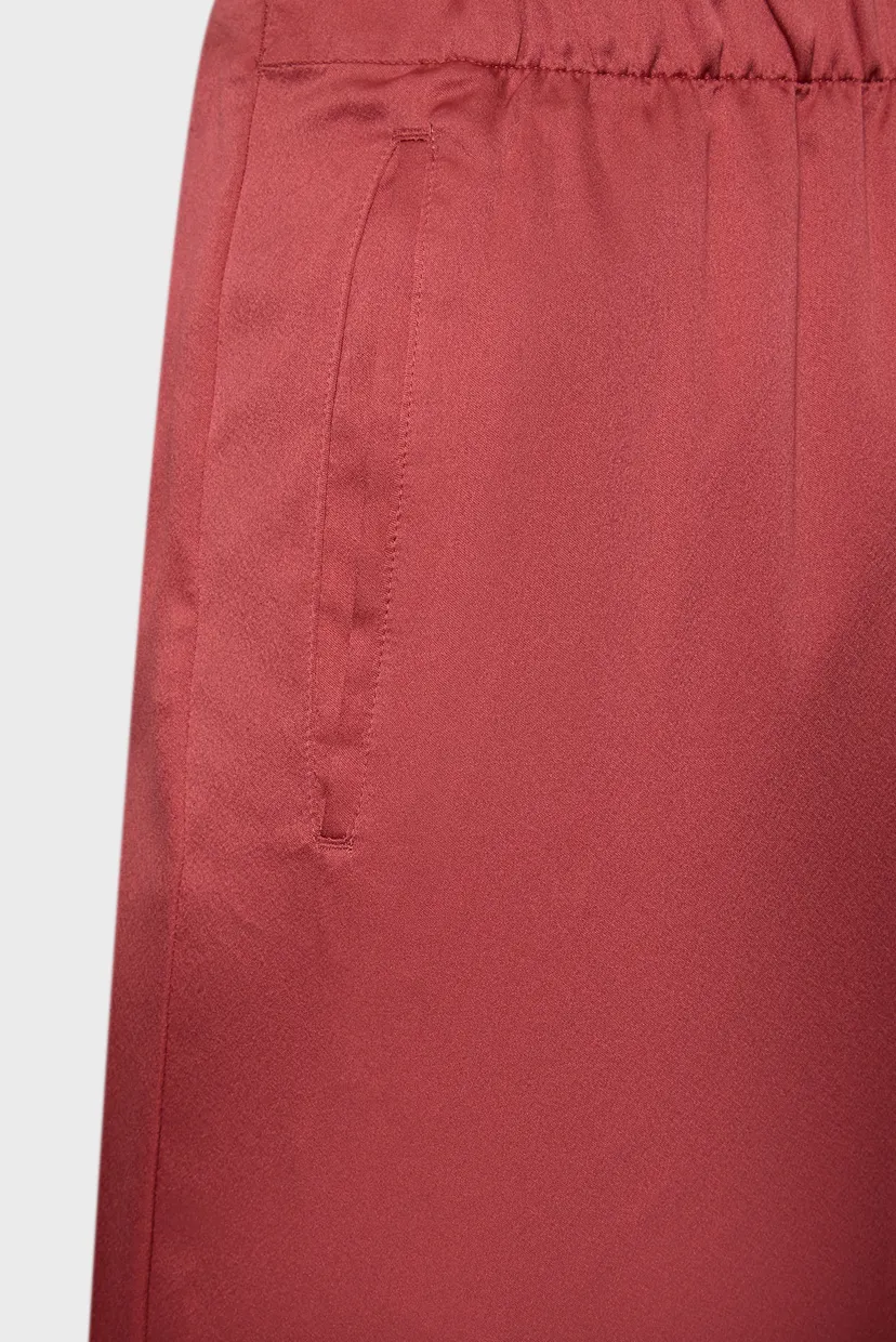 Жіночі коралові брюки SENSUAL SATIN WIDE LEG PANT 6