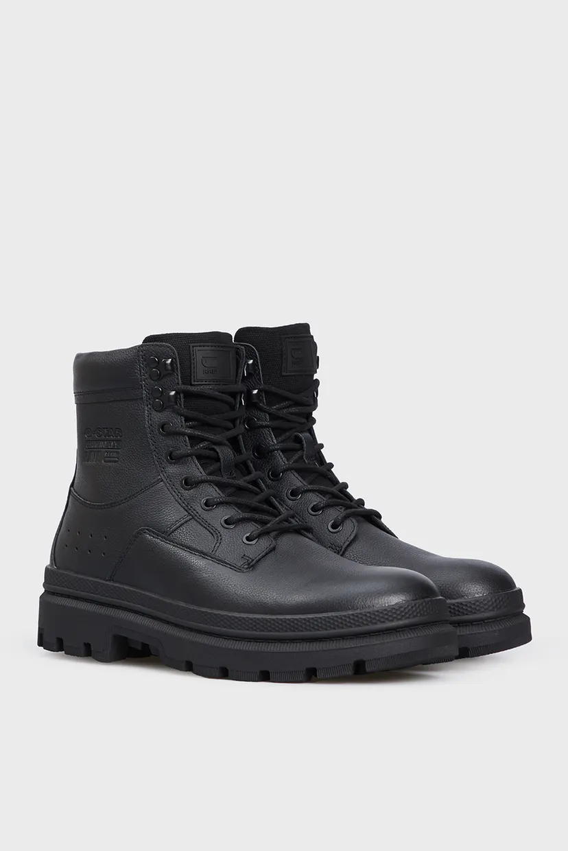 Чоловічі чорні шкіряні черевики Arron Lace Mid M 3