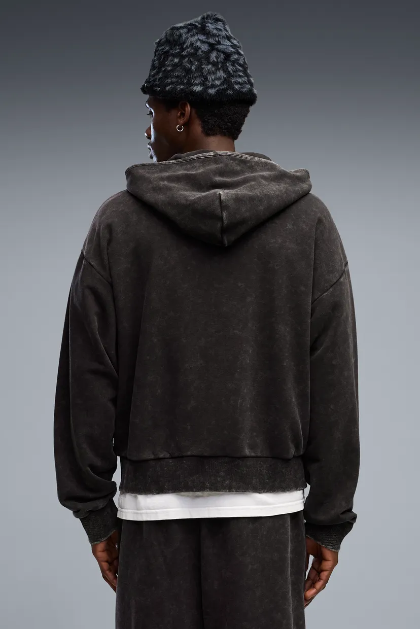 Чорне худі Full-Zip Graphic Hoodie Unisex (унісекс) 4