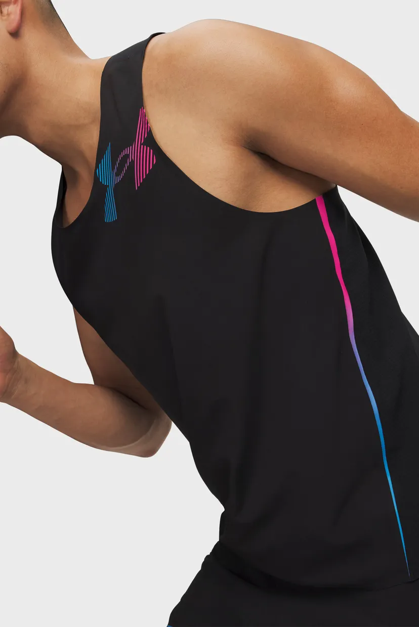 Чоловіча чорна майка UA Velociti Elite Singlet 3