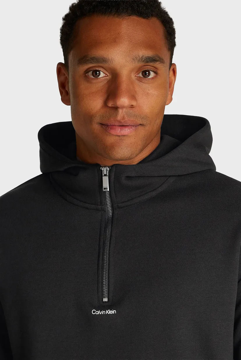 Чоловіче чорне худі NANO LOGO HALF ZIP 4