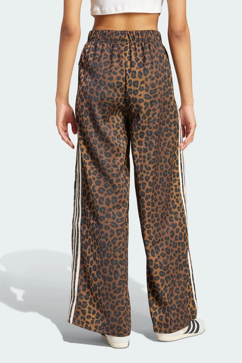Жіночі коричневі спортивні штани з візерунком adidas Originals Wide Leg Satin 3