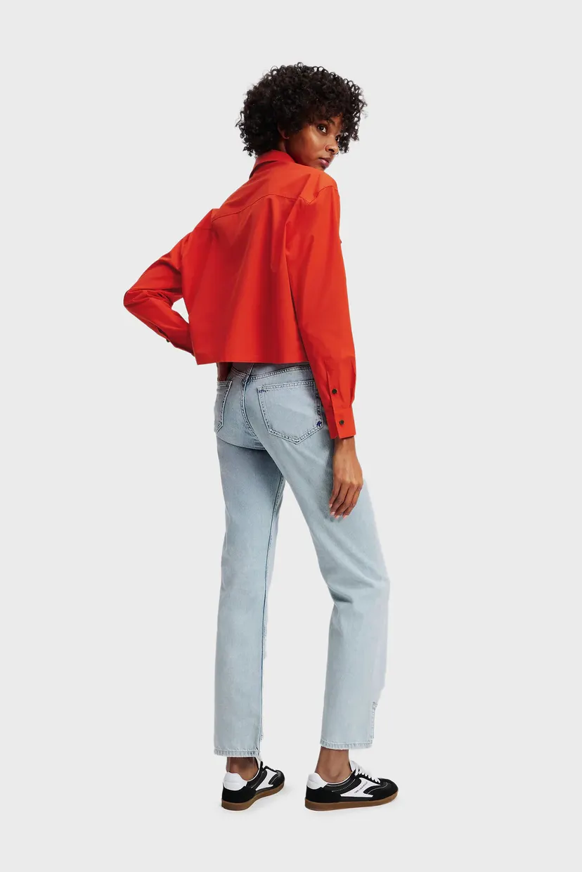 Жіночі блакитні джинси klj hr straight w/slit denim 3