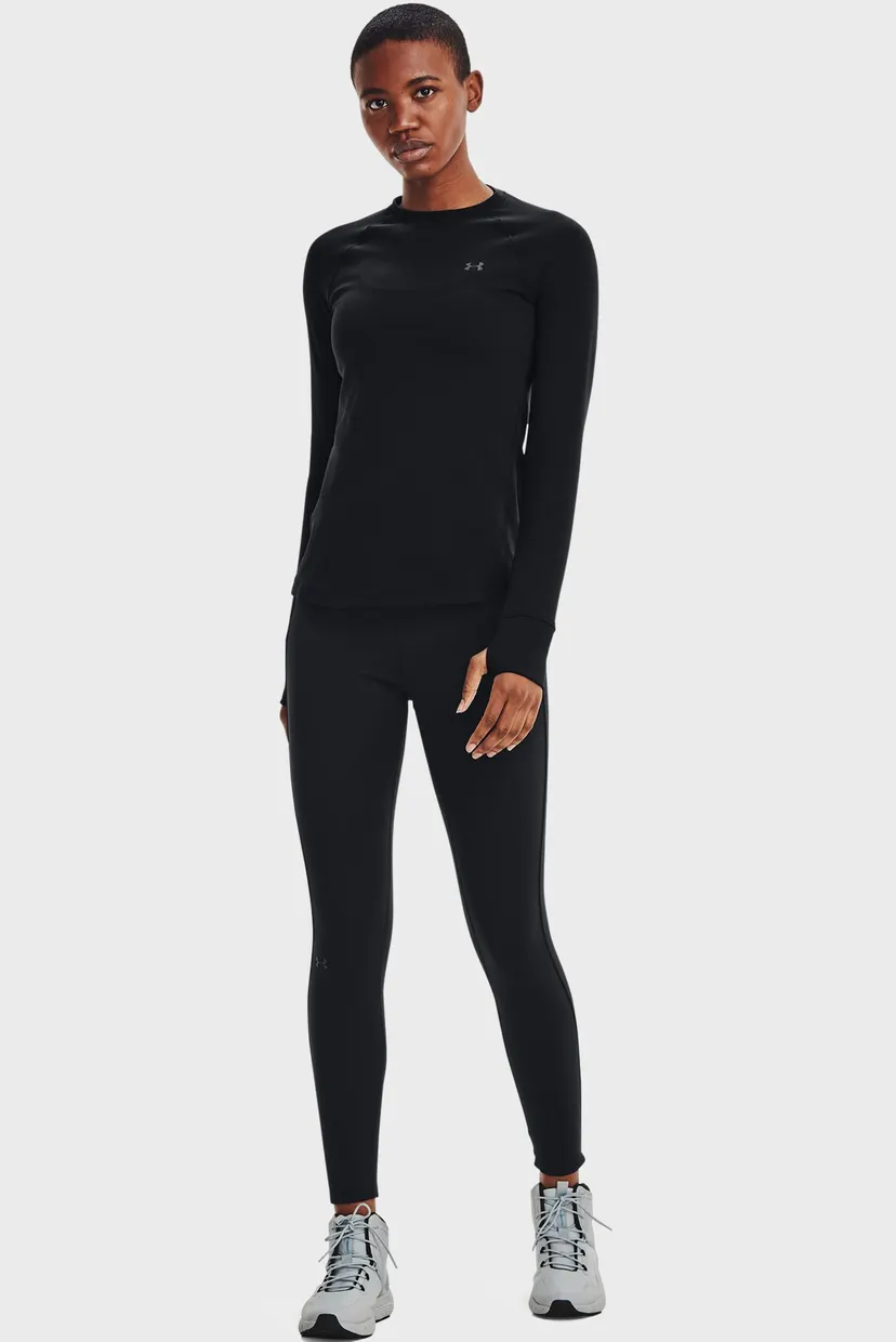 Женские черные термобрюки UA Base Legging 3.0 3