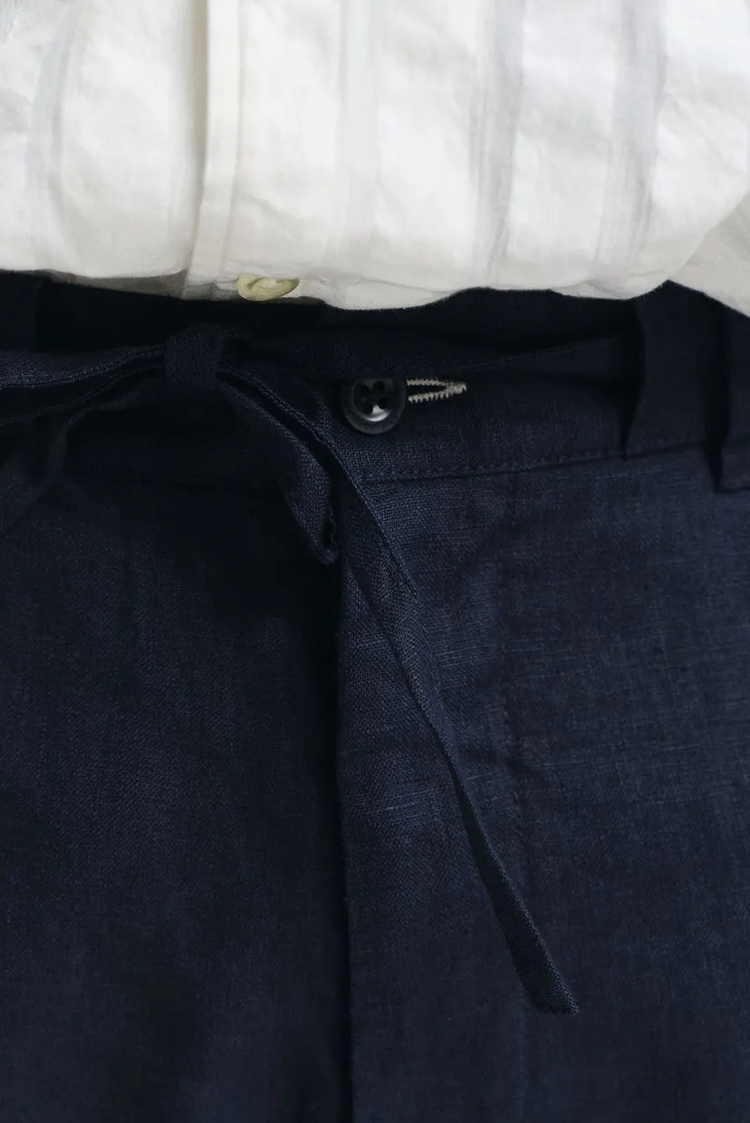 Чоловічі темно-сині лляні брюки RELAXED LINEN DS PANTS 5