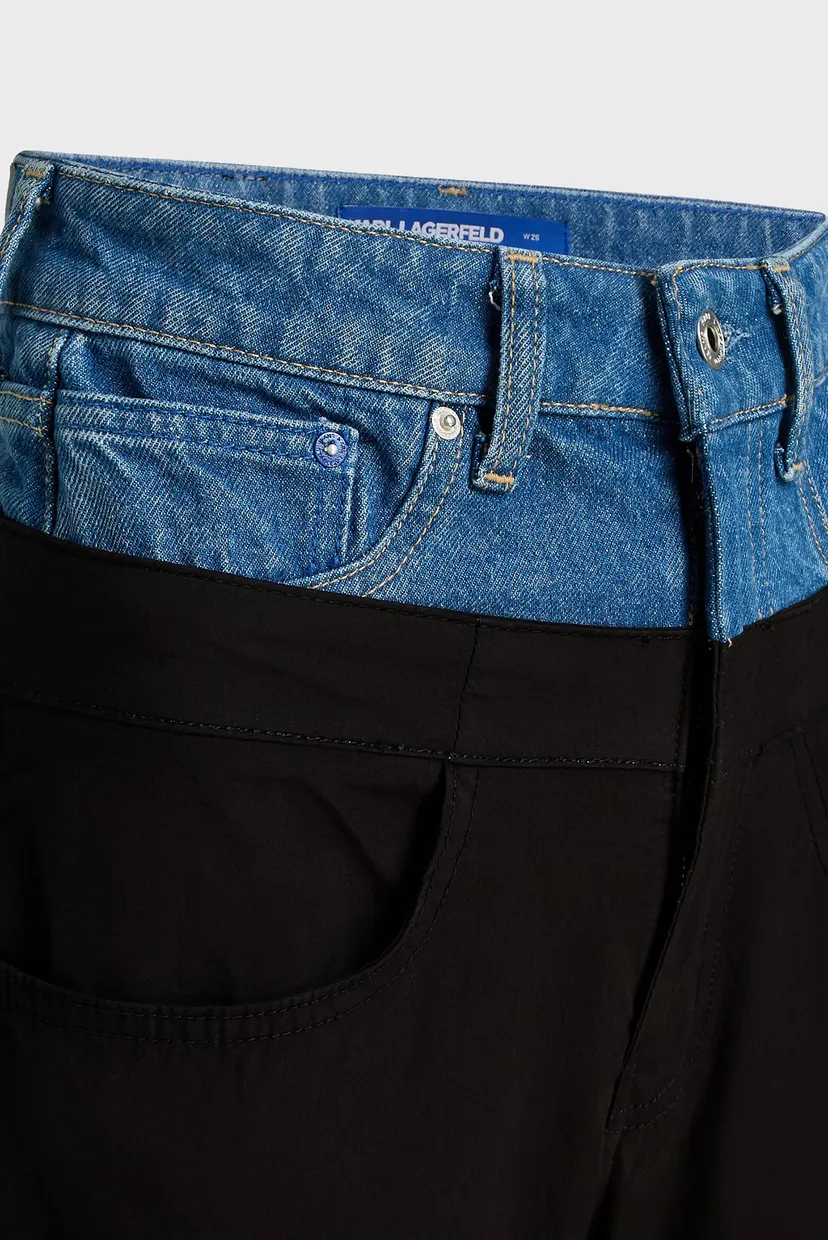 Женские черные карго KLJ BLOCKED DENIM CARGO 3