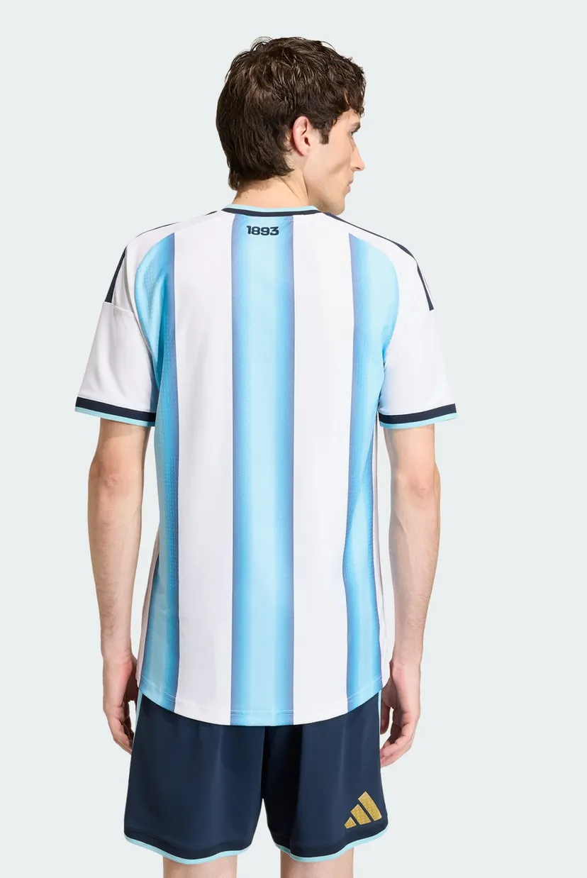 Мужская белая футболка в полоску Argentina 26 Home Authentic 3