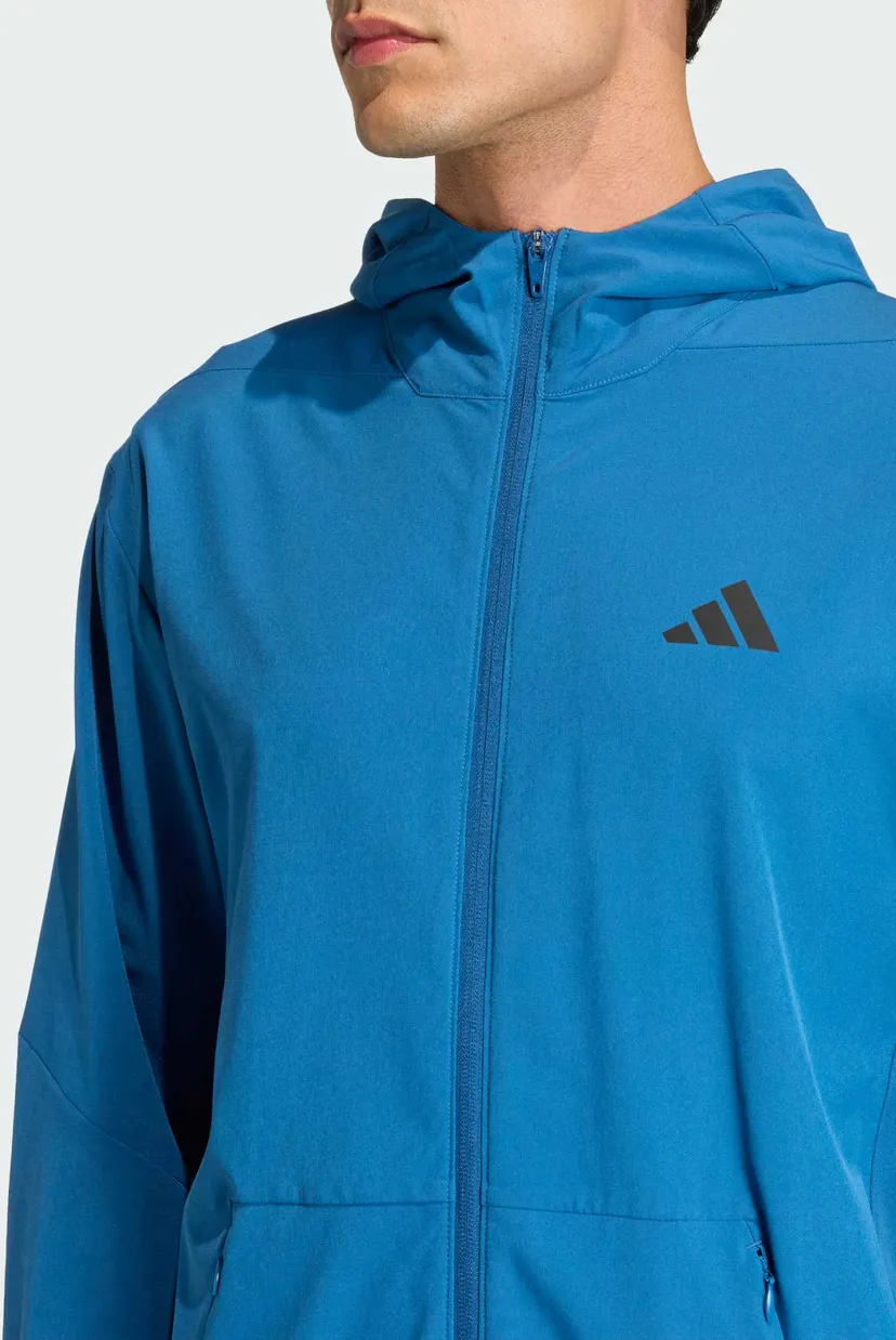 Мужское синее худи D4T WORKOUT FULL-ZIP 4