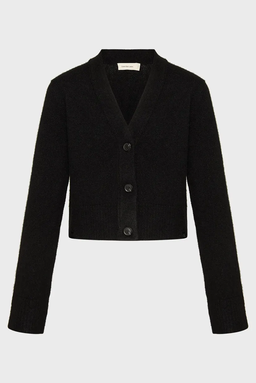 Жіночий чорний кардиган FLUFFY YARN SWEATER CARDIGAN 6