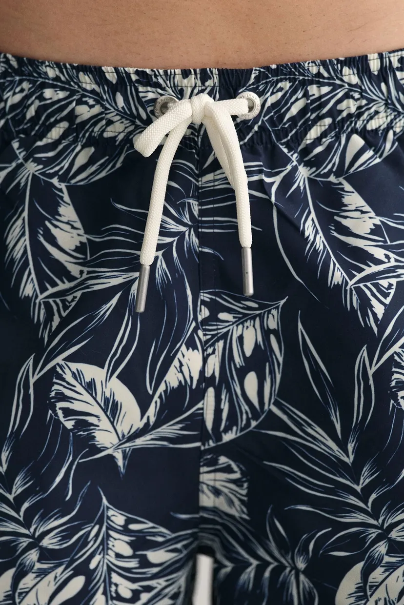 Чоловічі темно-сині плавальні шорти з візерунком CF TROPICAL LEAVES PRINT SW 4