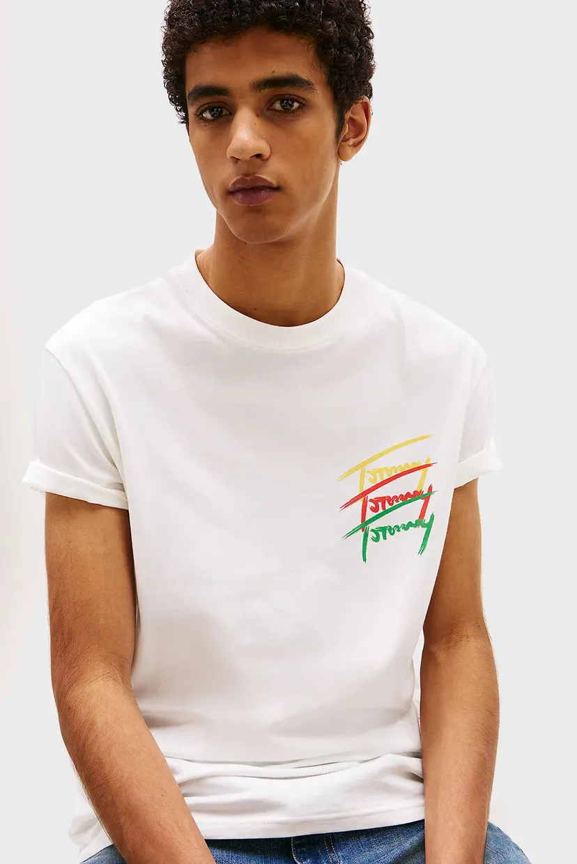 Чоловіча біла футболка REG TWISTED SIGNTR TEE EXT 4