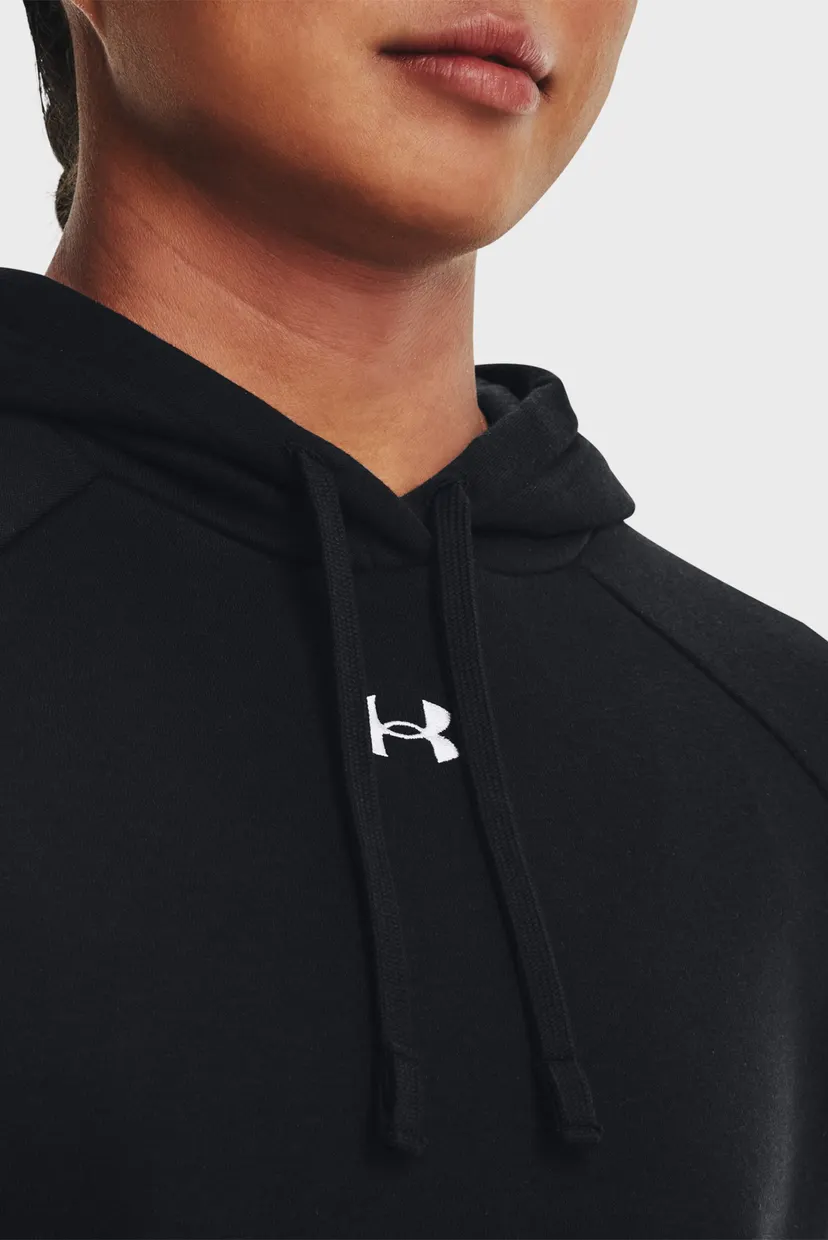 Женское черное худи UA Rival Fleece Hoodie 4
