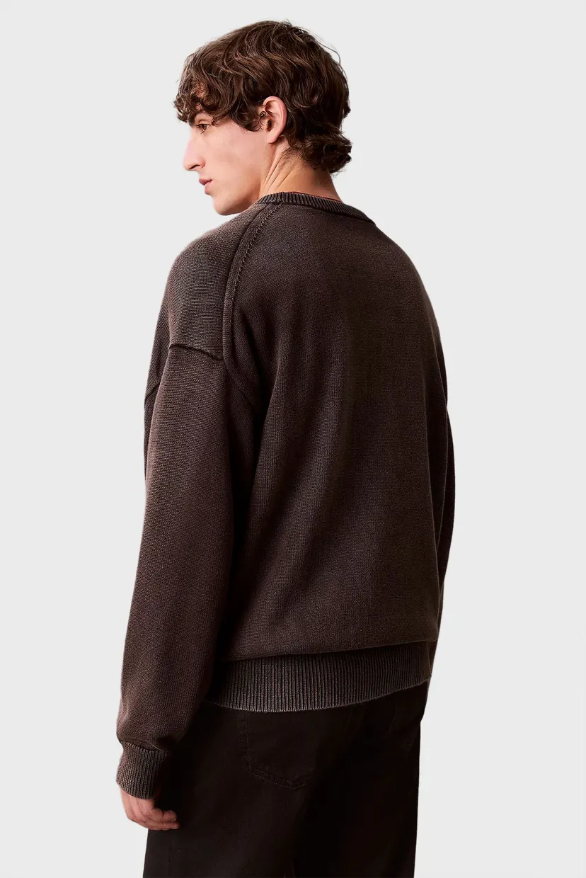 Чоловічий чорний джемпер LS EASY COTTON CREWNK SWEATER 7G 3