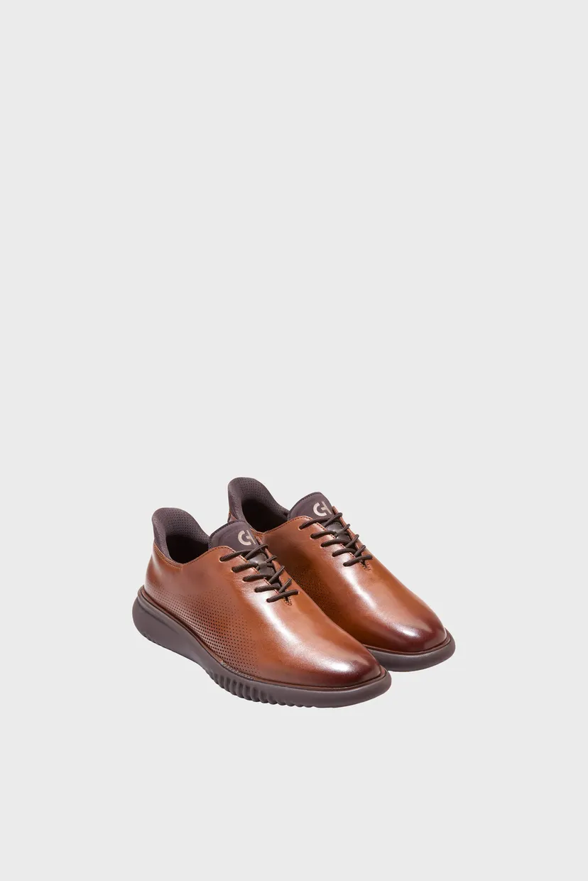 Мужские коричневые кожаные кроссовки 2.ZERØGRAND EVO Laser Quick-On Oxford 5