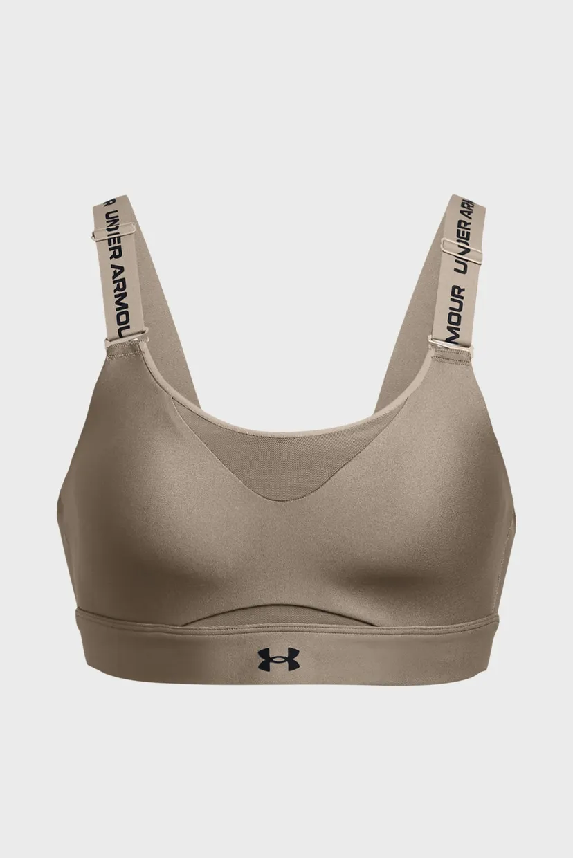 Жіночий коричневий топ UA Infinity High 2.0 Bra 6