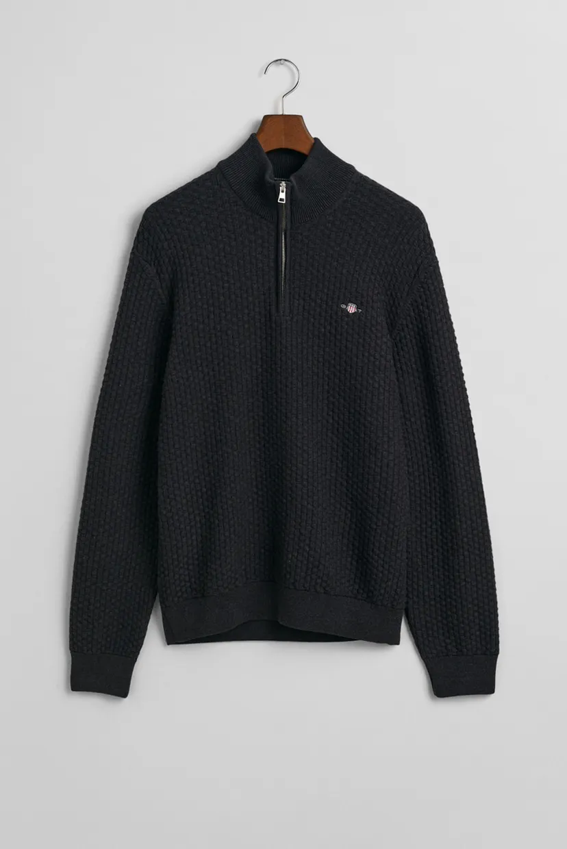 Чоловіча темно-сіра кофта COTTON TEXTURE HALFZIP 5