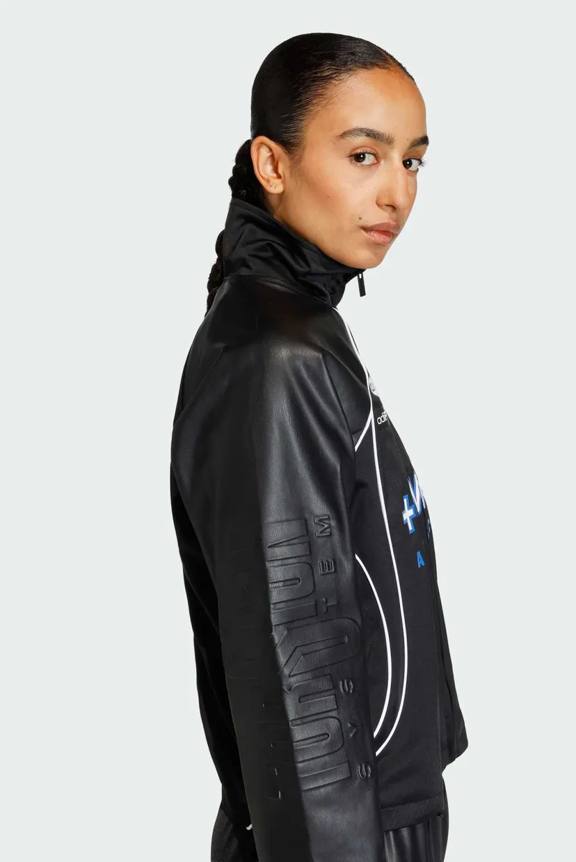 Жіноча чорна спортивна кофта TEAMGEIST FAUX LEATHER 5