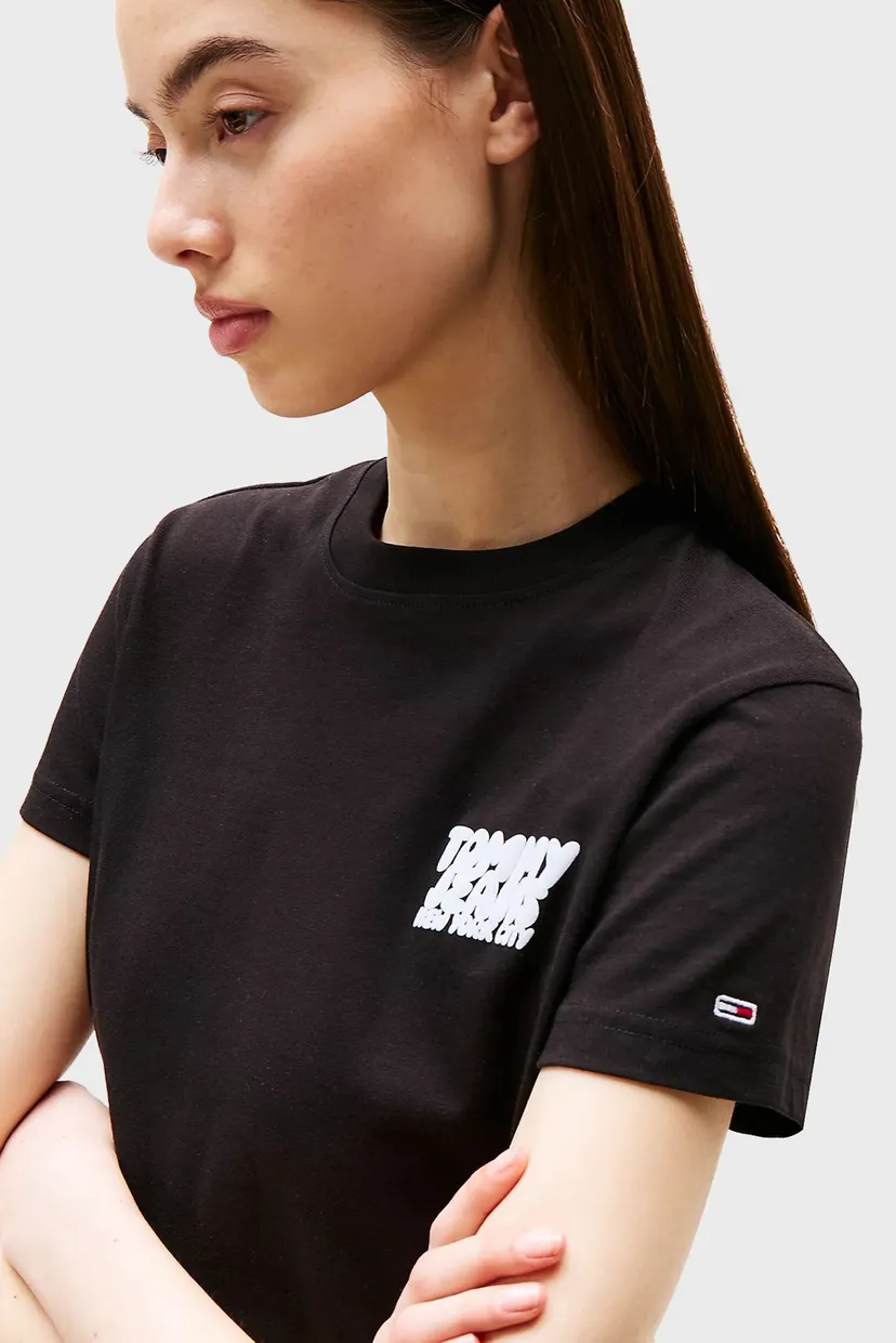 Жіноча чорна футболка TJW REG TJ BUBBLE TEE 4