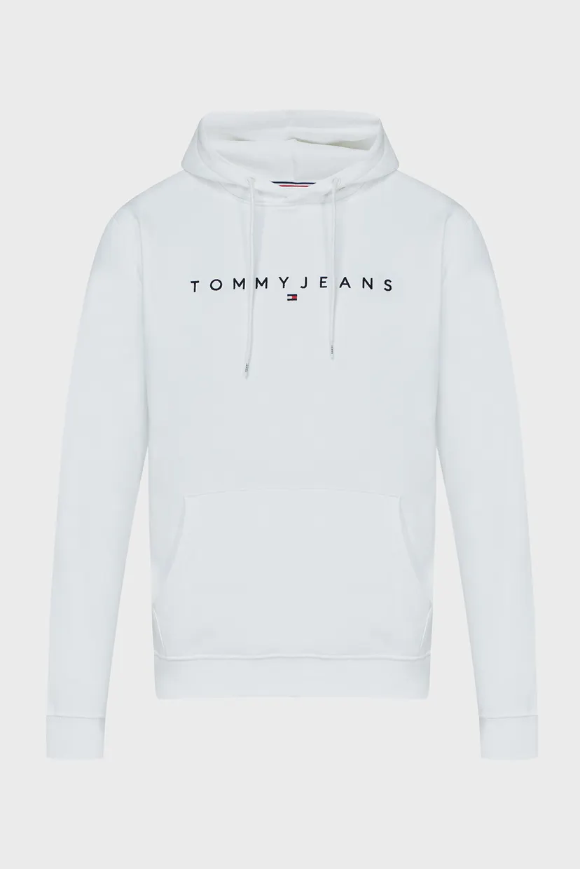 Чоловіче біле худі TJM REG LINEAR LOGO HOODIE EXT 6