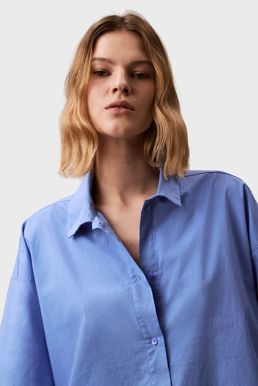 Жіноча блакитна сорочка S/S BUTTON DOWN 3