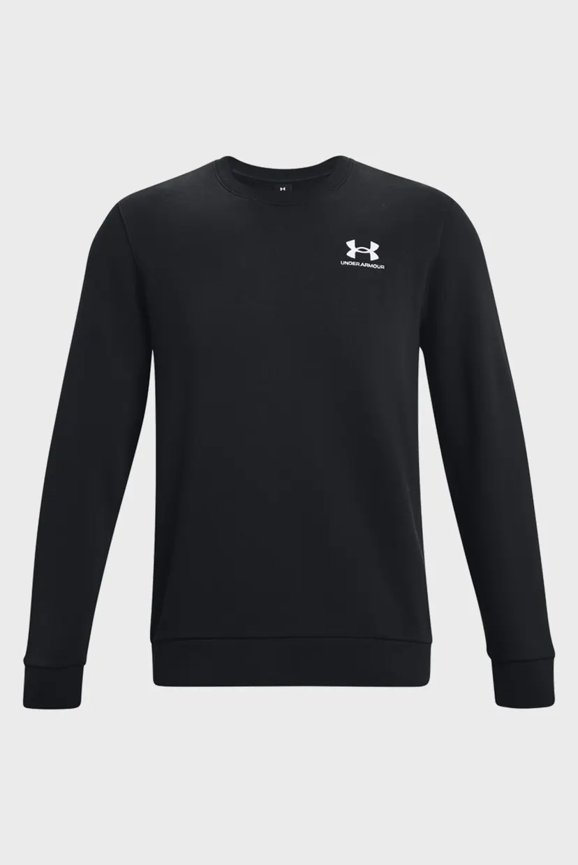 Чоловічий чорний світшот UA Essential Fleece Crew 5