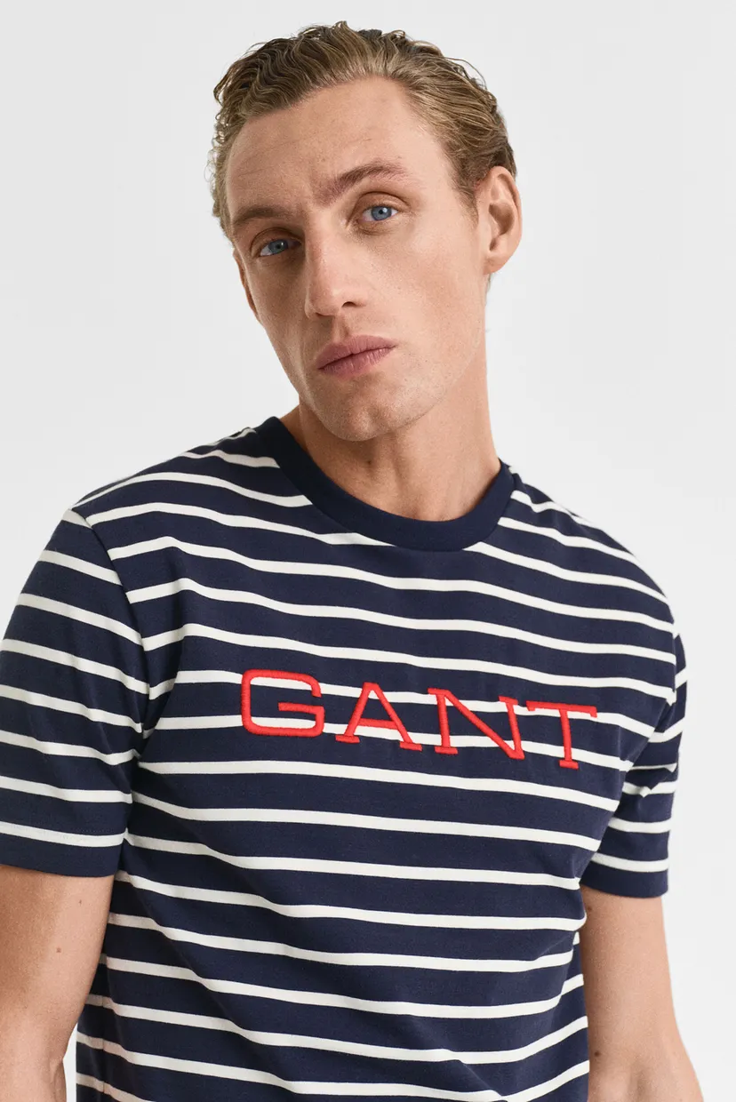 Чоловіча темно-синя футболка у смужку GRAPHIC STRIPED 4