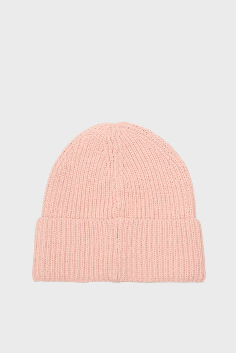 Детская розовая шапка MONOGRAM RIB BEANIE 4