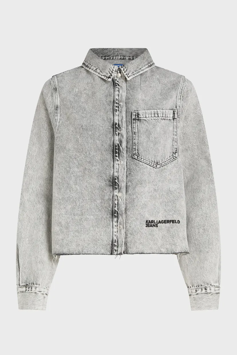 Женская серая джинсовая рубашка BLOUSE 5