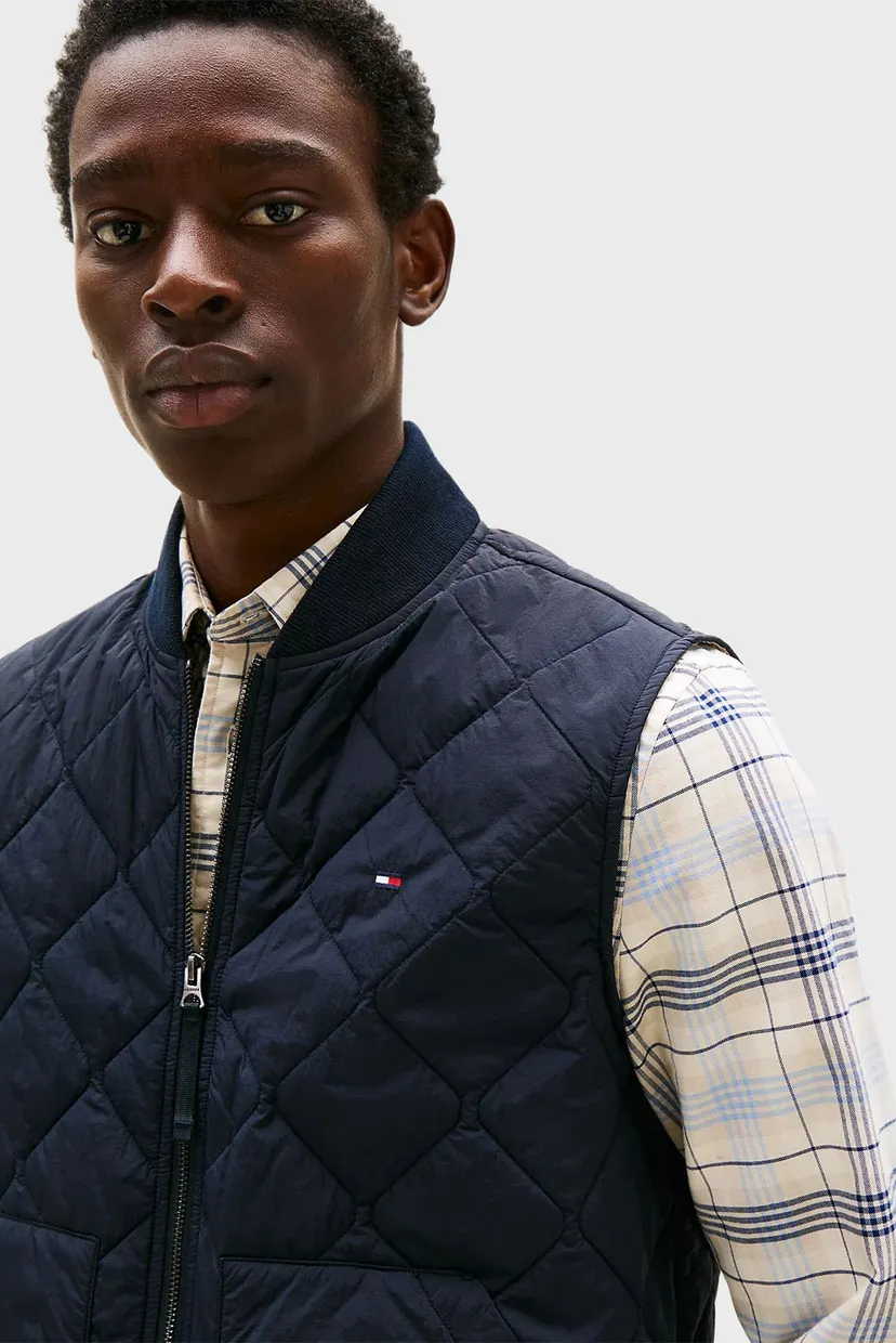 Мужской темно-синий жилет DIAMOND QUILTED VEST 4