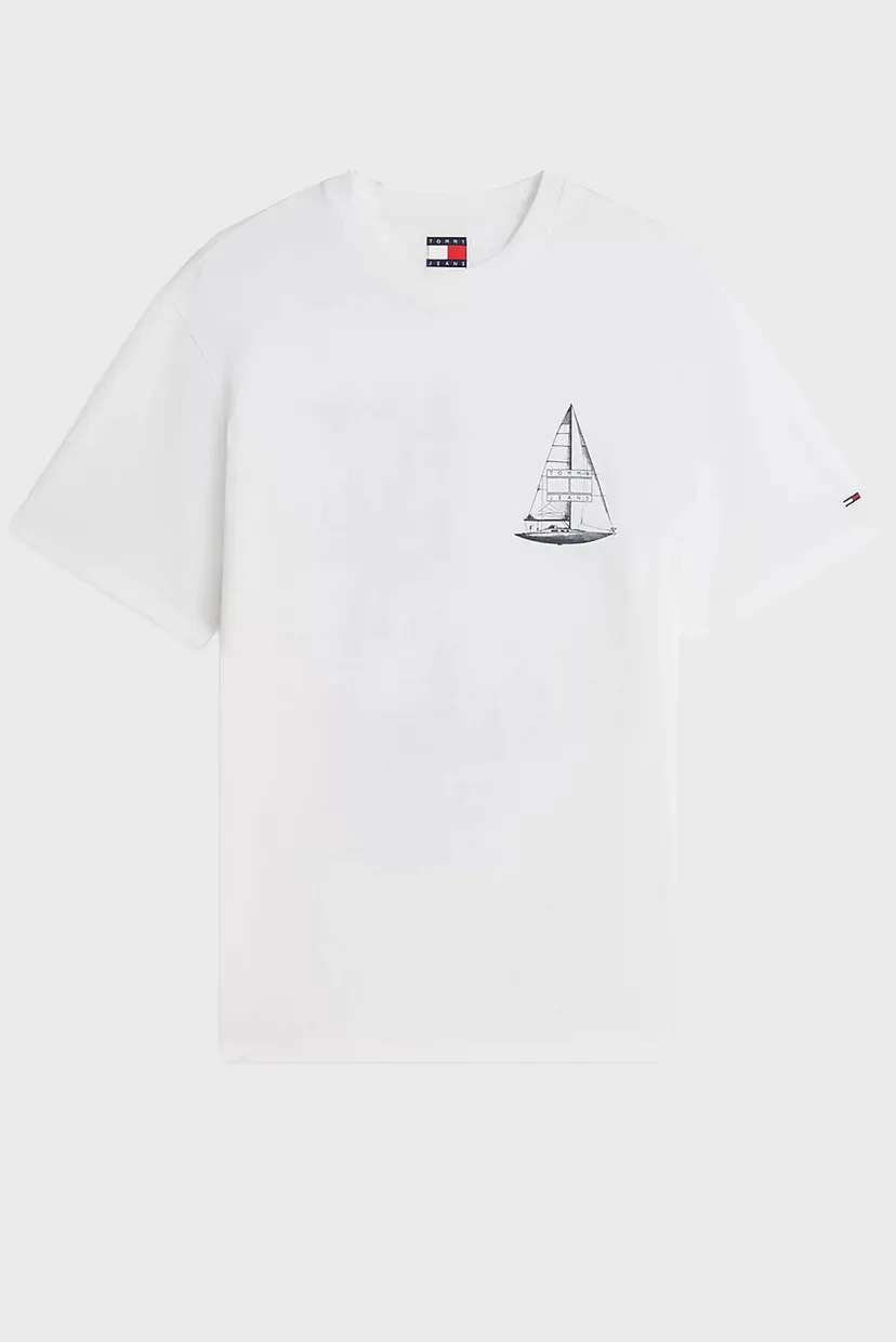 Мужская белая футболка SAILBOAT 4