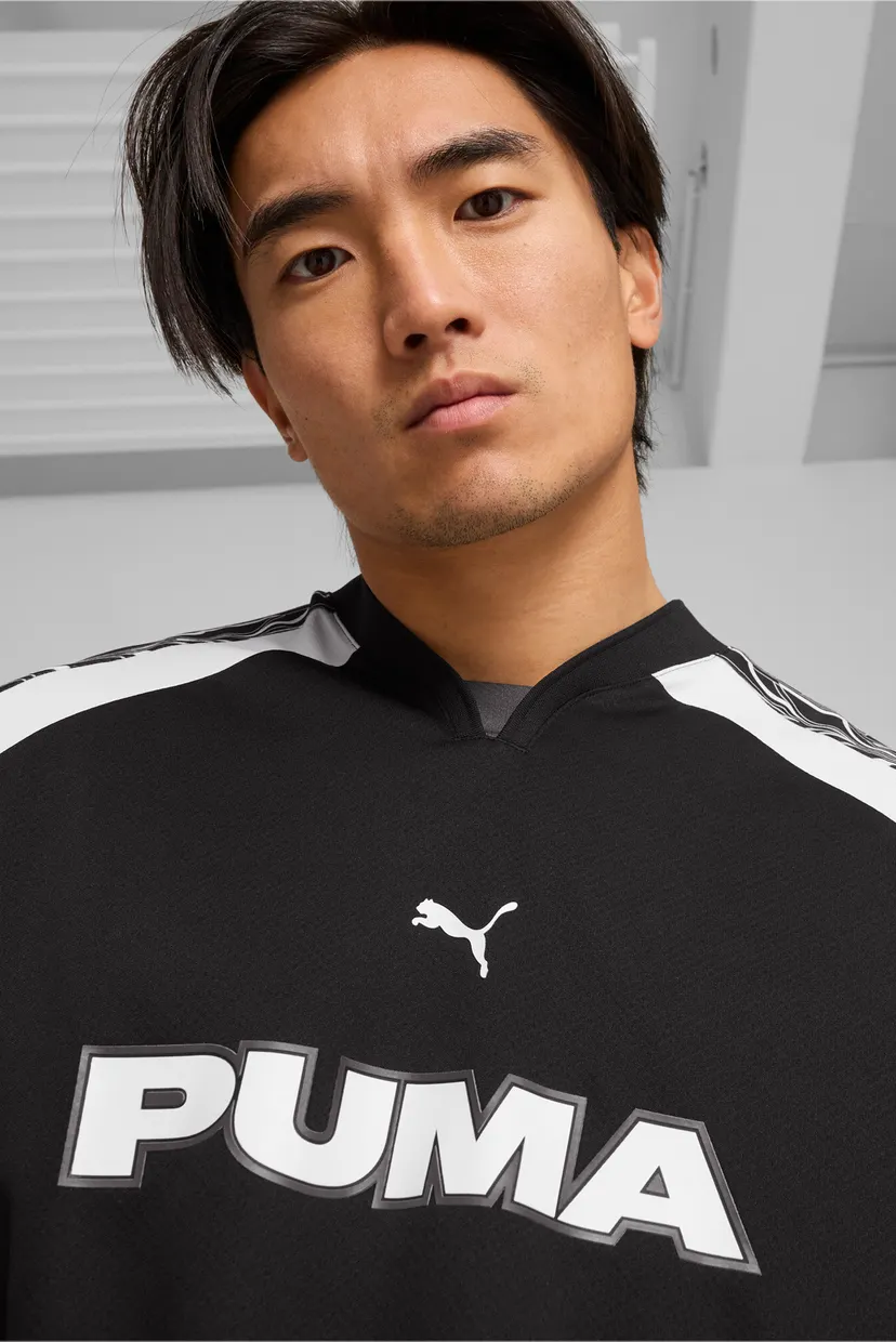 Черная футболка Relaxed Football Jersey Unisex (унисекс) 4