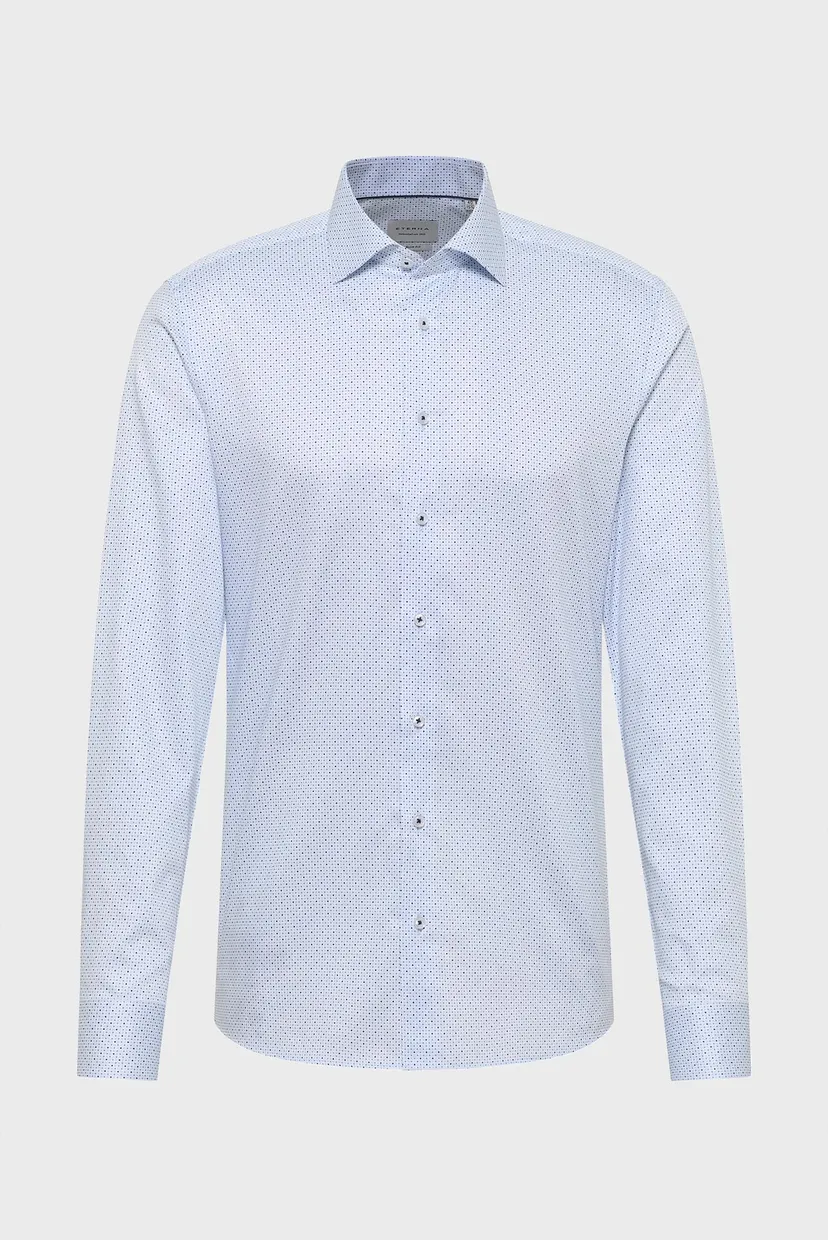 Чоловіча блакитна сорочка з візерунком SLIM FIT 5