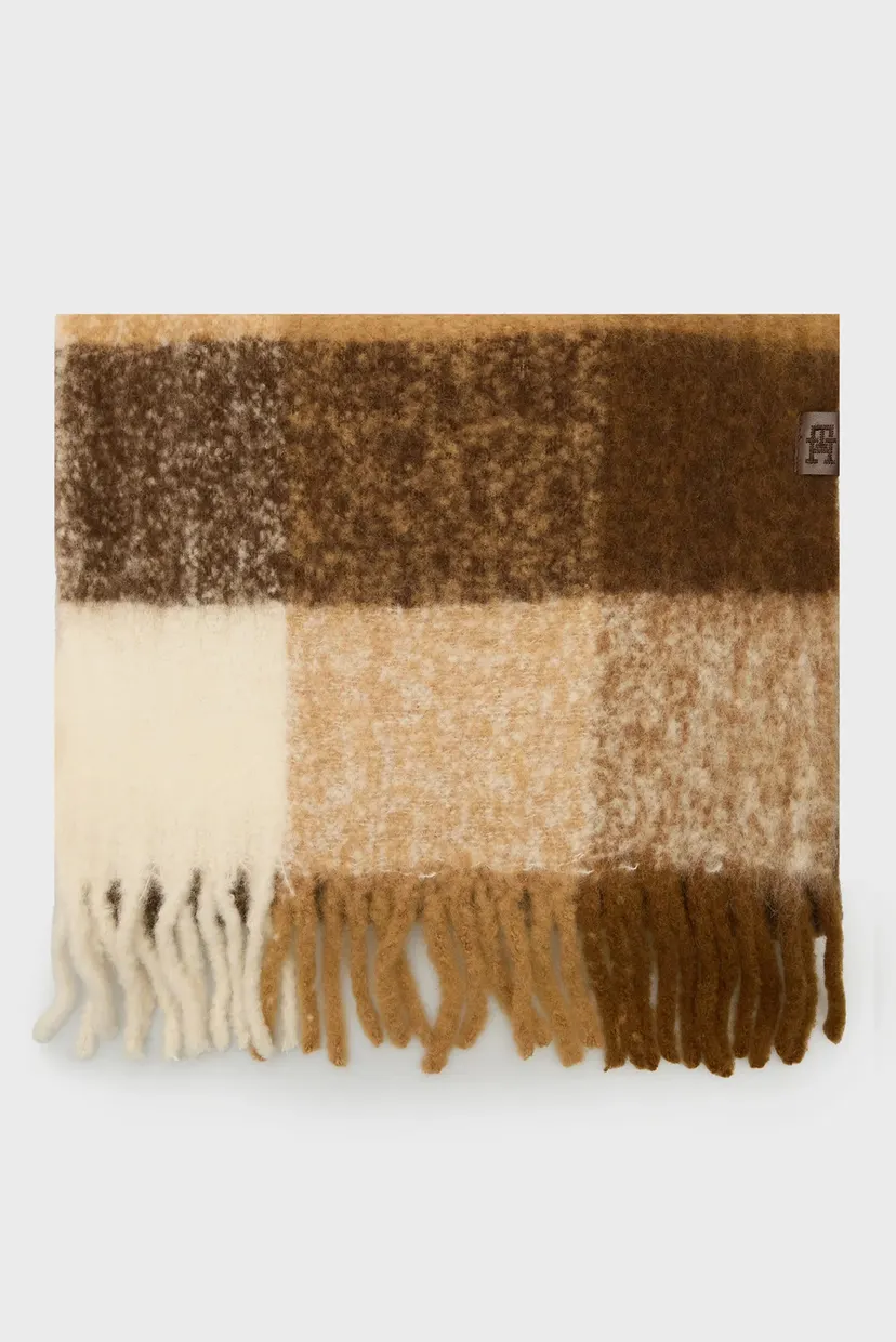 Женский шарф в клетку TH FLUFFY SCARF MIX 3