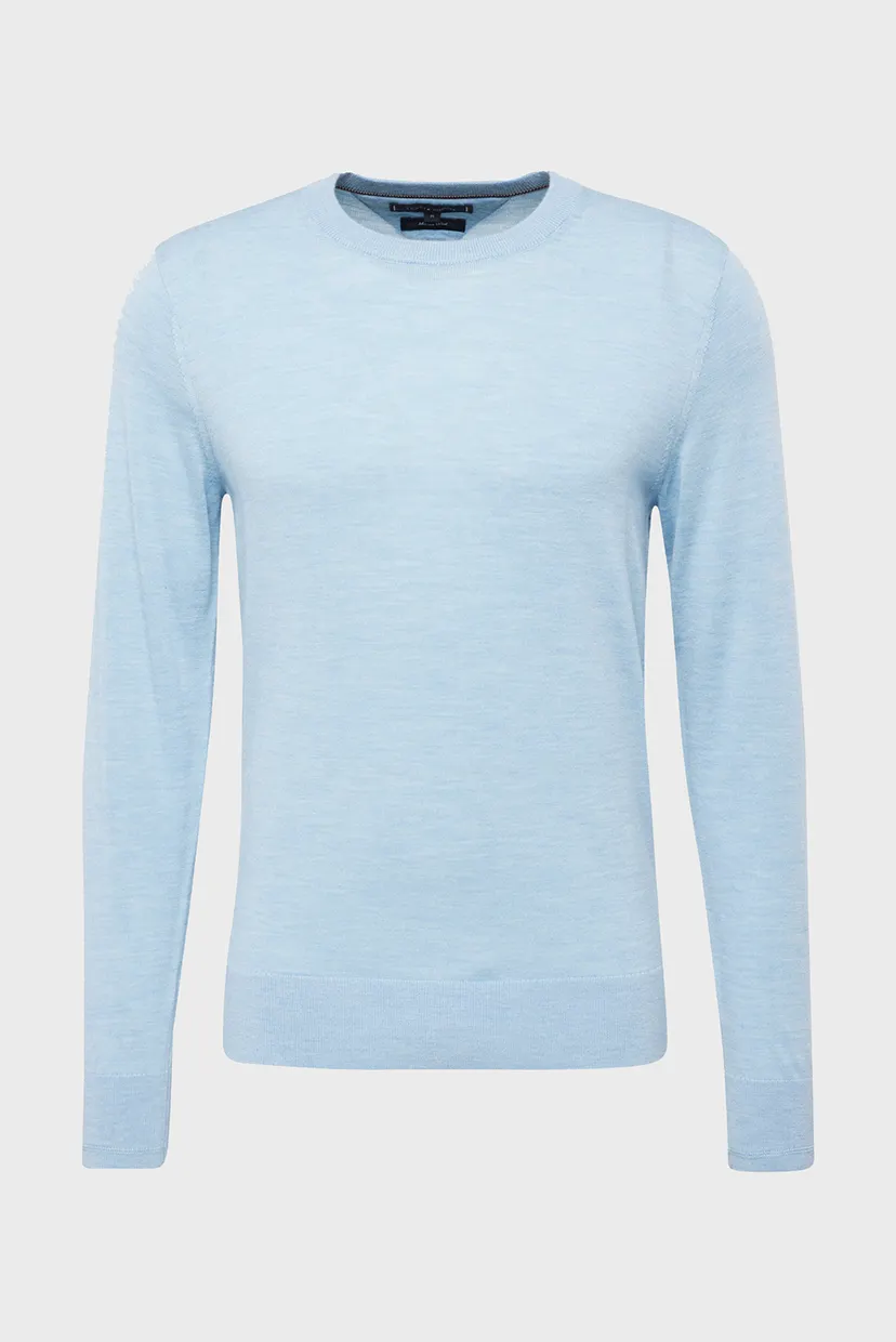 Мужской голубой шерстяной джемпер DC FINE GAUGE MERINO CREW NK 4