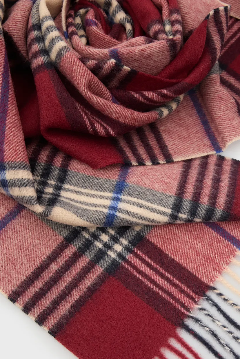 Чоловічий картатий вовняний шарф WOOL CHECKED SCARF 4